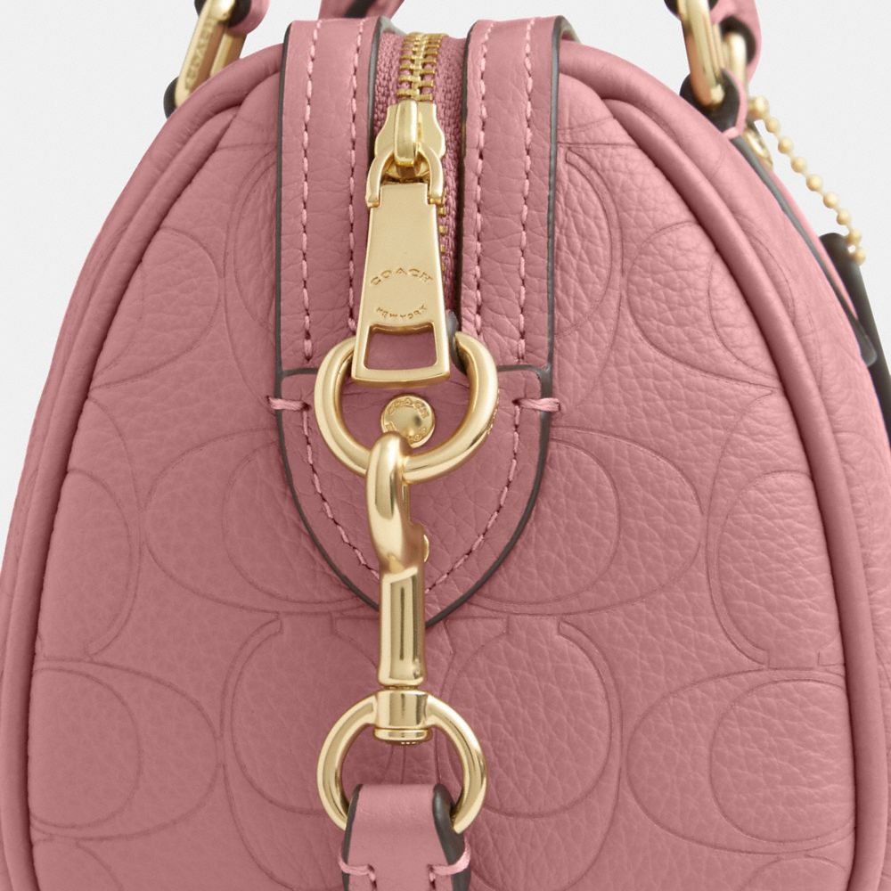 Coach Mini Rowan Crossbody Bag In Signature Leather Gold