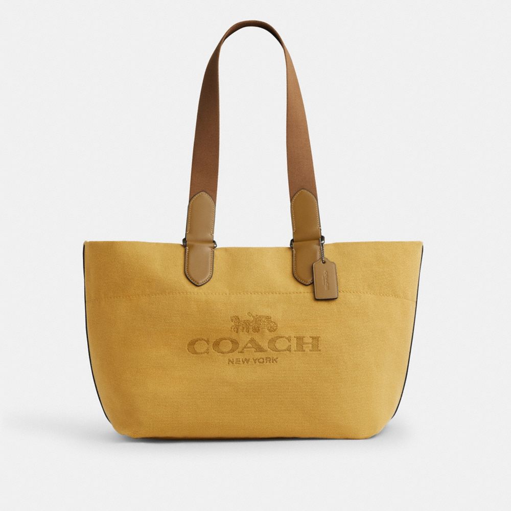 Coach Small Tour Tote Bag Gunmetal Trench Multi