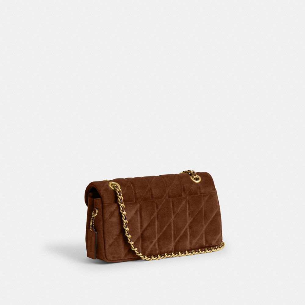 Coach Tabby Shoulder Bag 26 With Quilting Brass Warm Brown