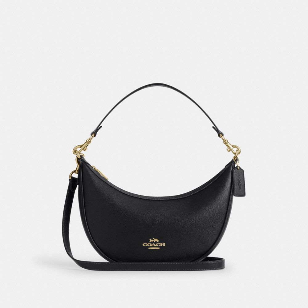 Coach Aria Shoulder Bag Gold Black