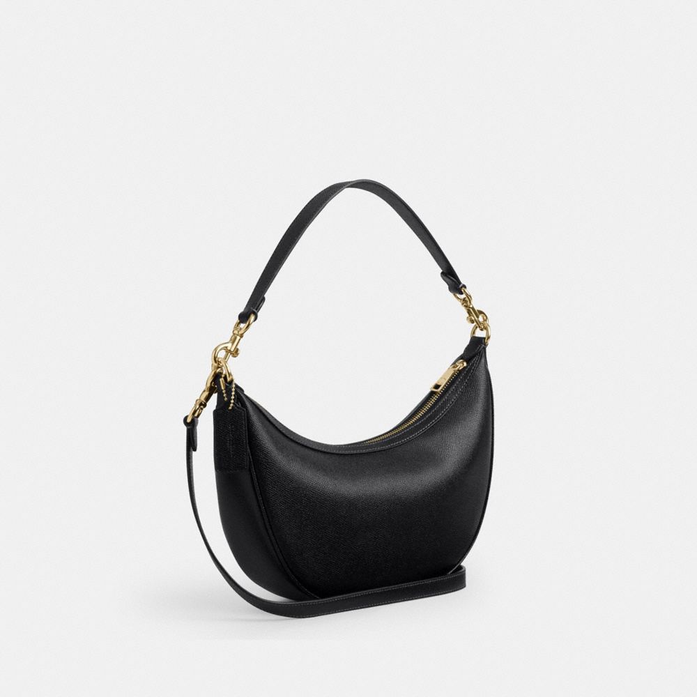 Coach Aria Shoulder Bag Gold Black
