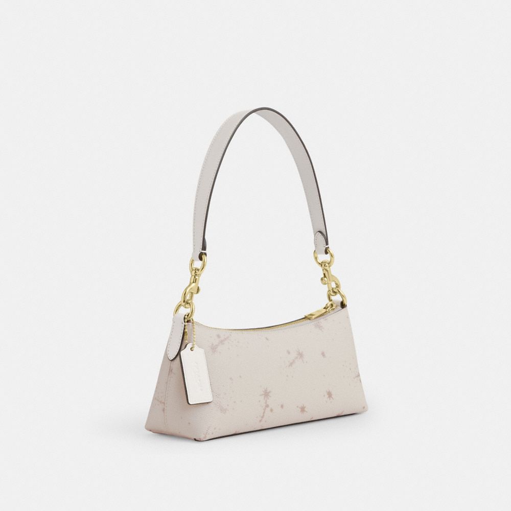 Coach Charlotte Shoulder Bag With Star Print Gold Chalk Multi