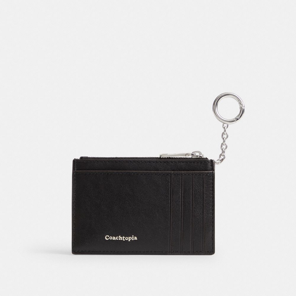 Coach Zip Card Case With Key Ring In Upcrafted Leather Multi 2