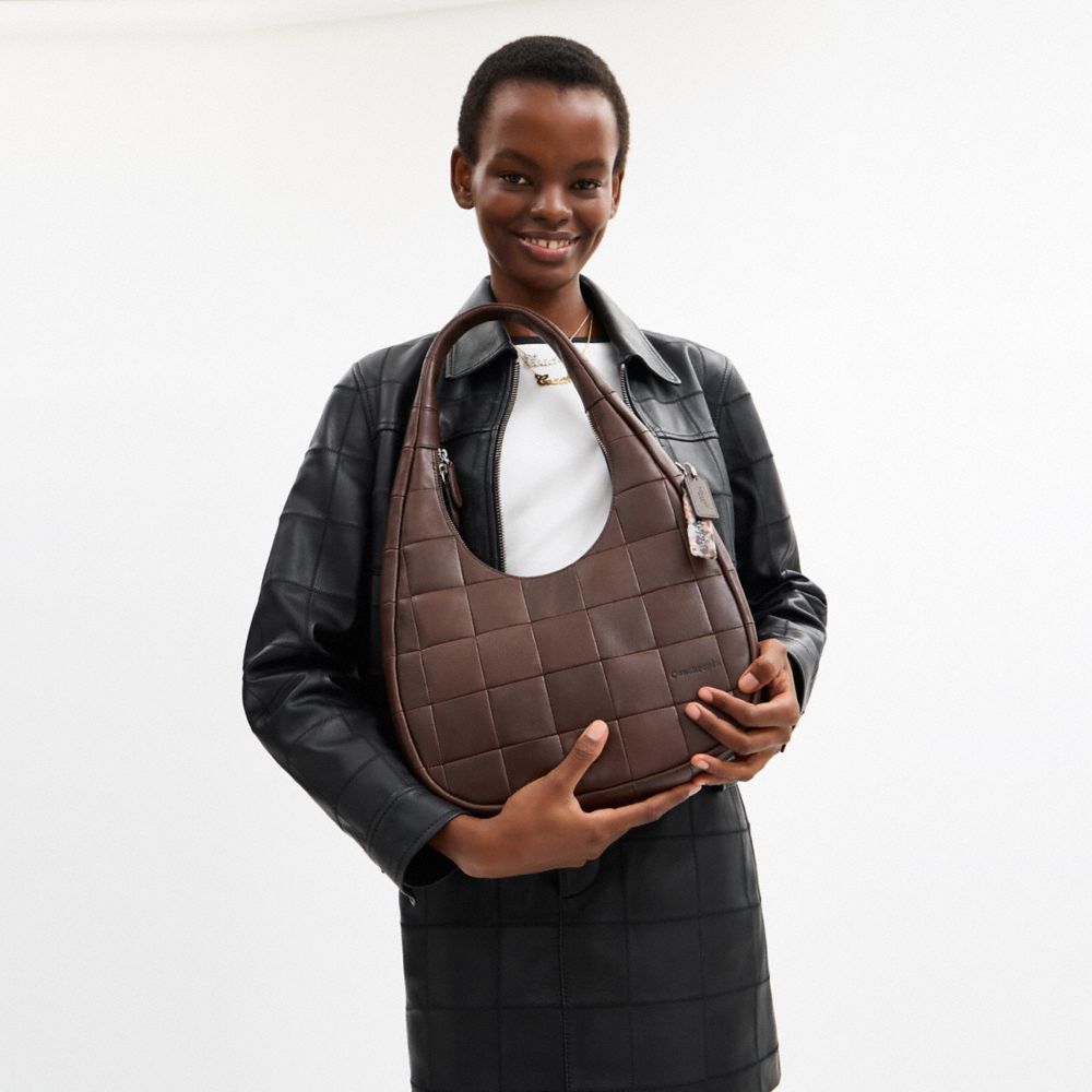 Coach Alter/Ego Crescent Shoulder Bag In Upcrafted Leather Maple