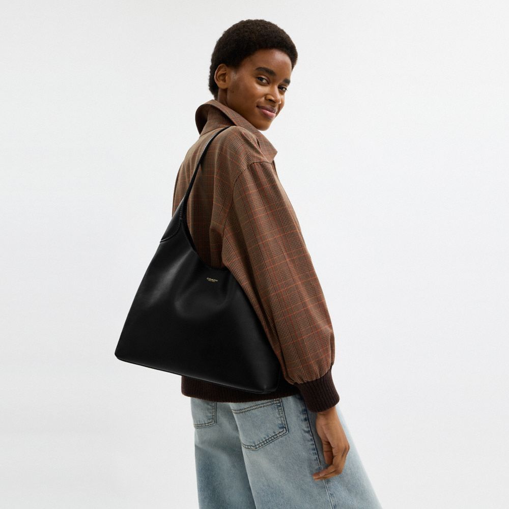 Coach Brooklyn Shoulder Bag 34 Brass Black