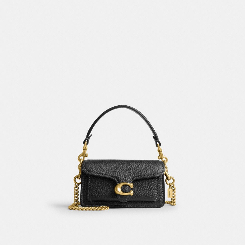 Coach Tabby Bag Charm Brass Black