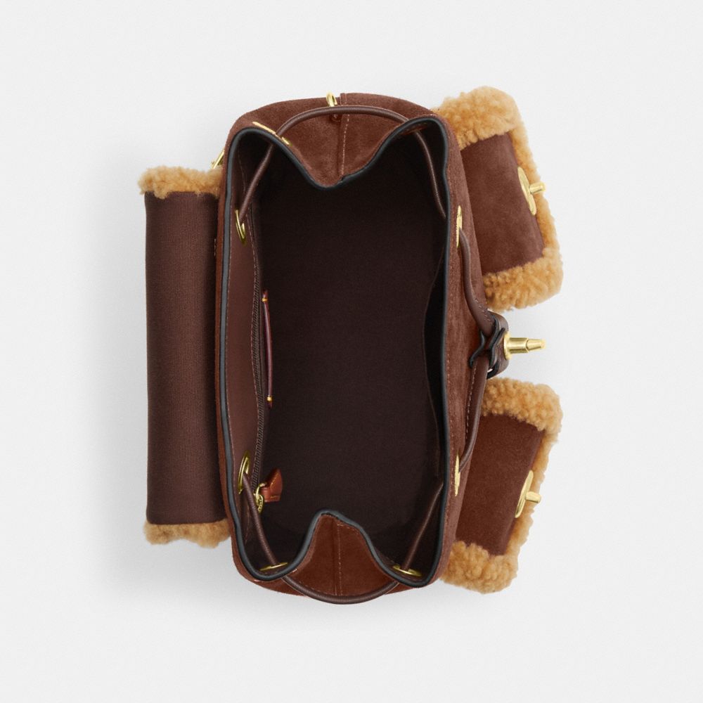 Coach Hadley Backpack Gold Vintage Brown Multi