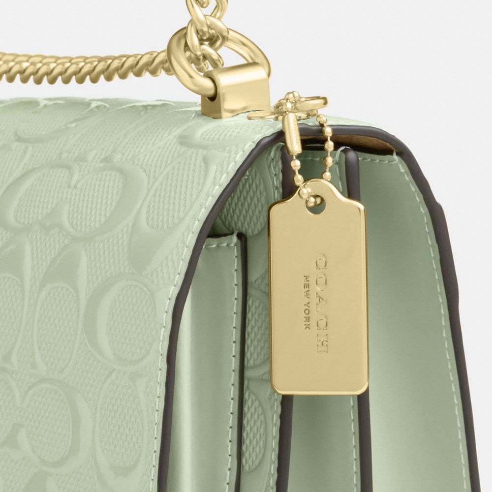 Coach Klare Crossbody Bag In Signature Leather Gold Pale Green