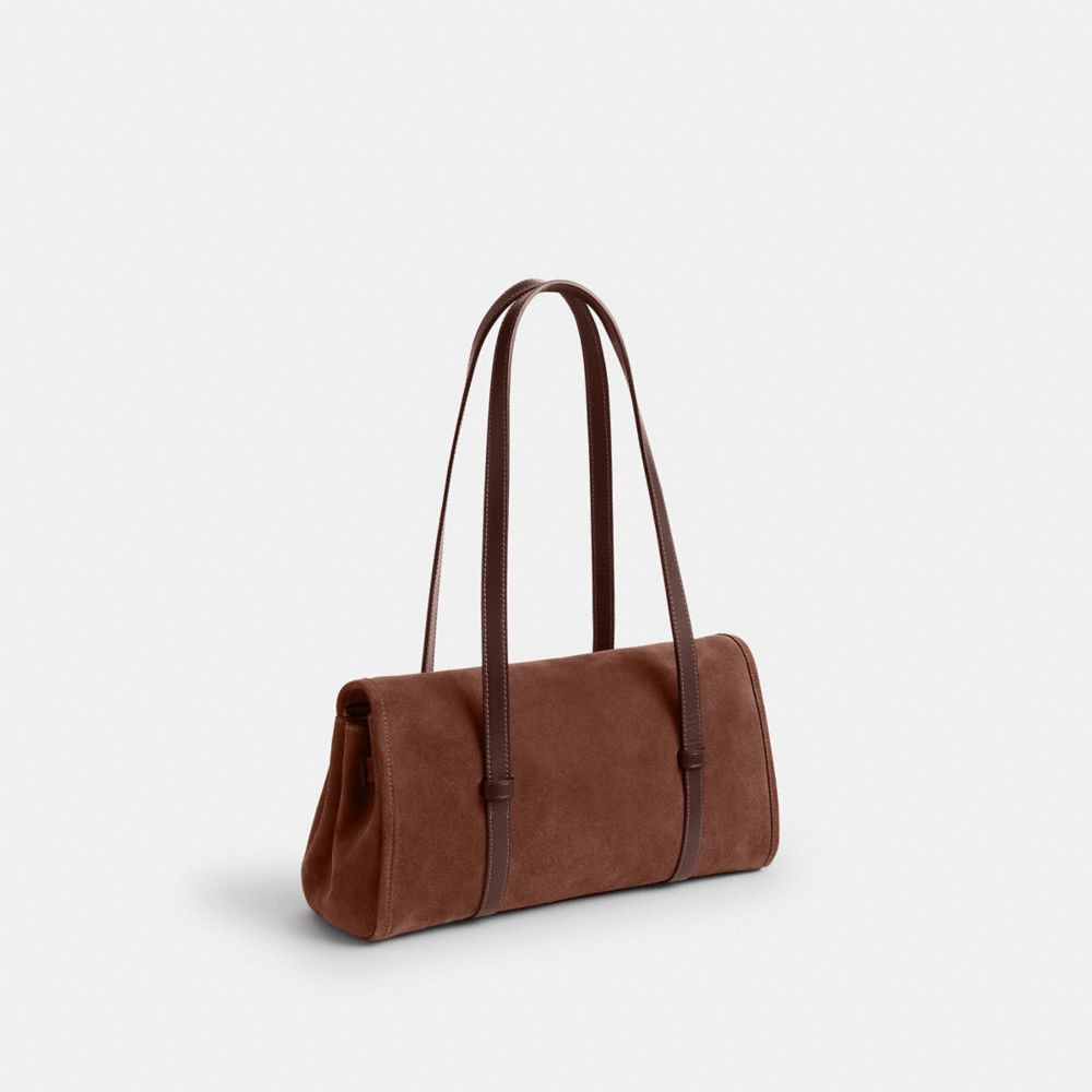 Coach Bridget Flap Shoulder Bag Gold Vintage Brown Maple