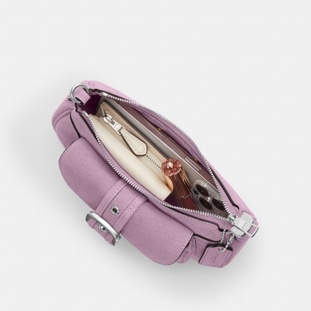 Coach Ashton Mini Shoulder Bag Silver Light Violet