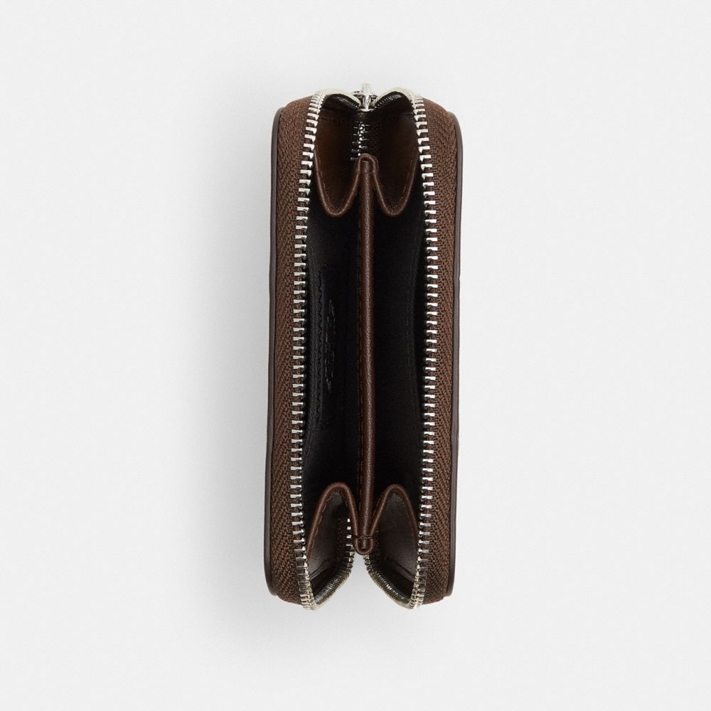 Coach Zip Around Wallet In Checkerboard Upcrafted Leather Maple 1