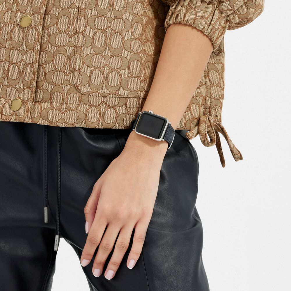 Coach Apple Watch® Strap, 38 Mm And 40 Mm Graphite Gray
