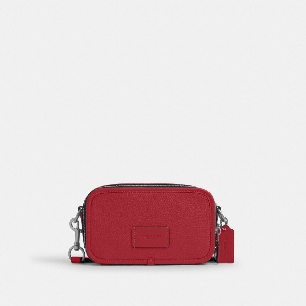 Coach Wyatt Crossbody Bag Silver True Red