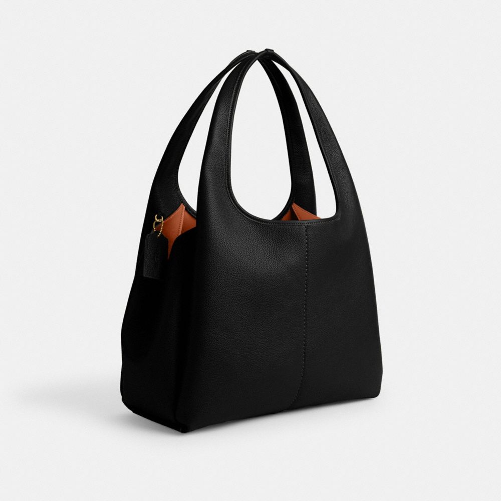 Coach Lana Shoulder Bag Brass Black