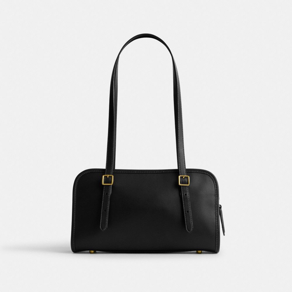Coach Swing Zip Bag Brass Black