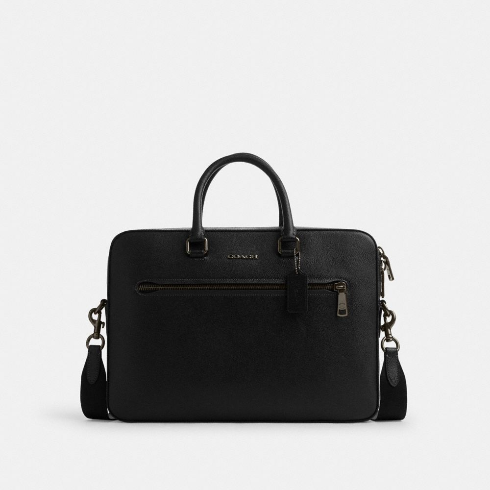 Coach Ethan Slim Brief Gunmetal Black