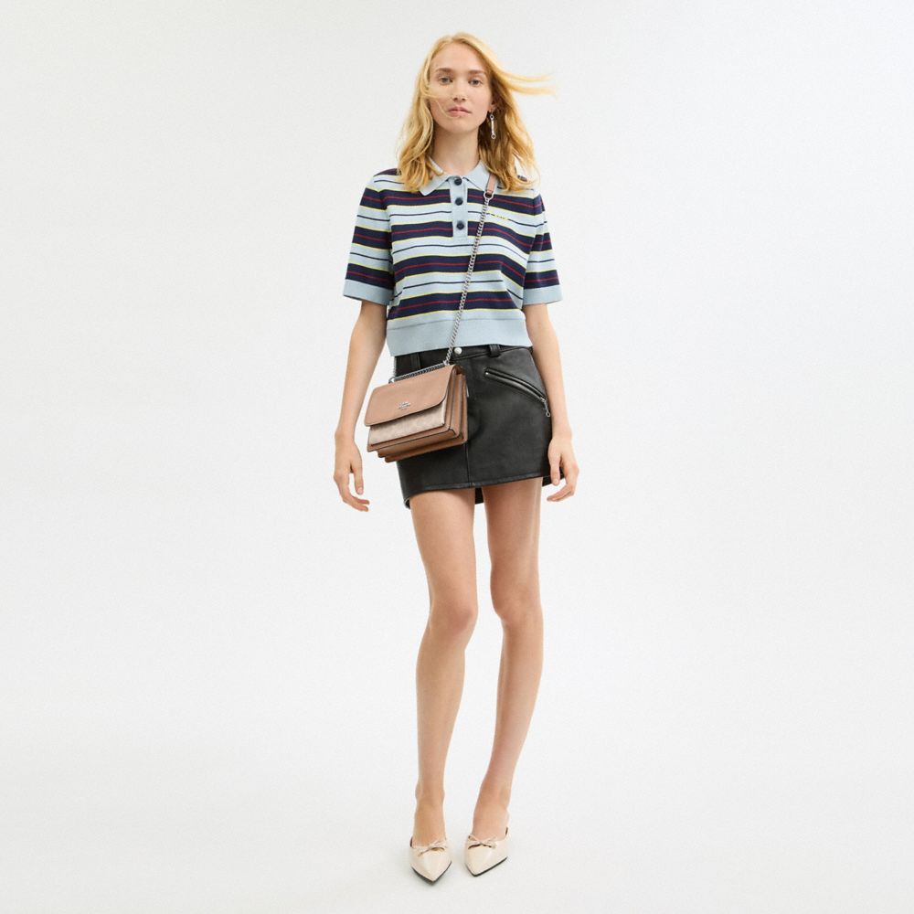 Coach Klare Crossbody Bag In Signature Canvas Silver Sand Taupe