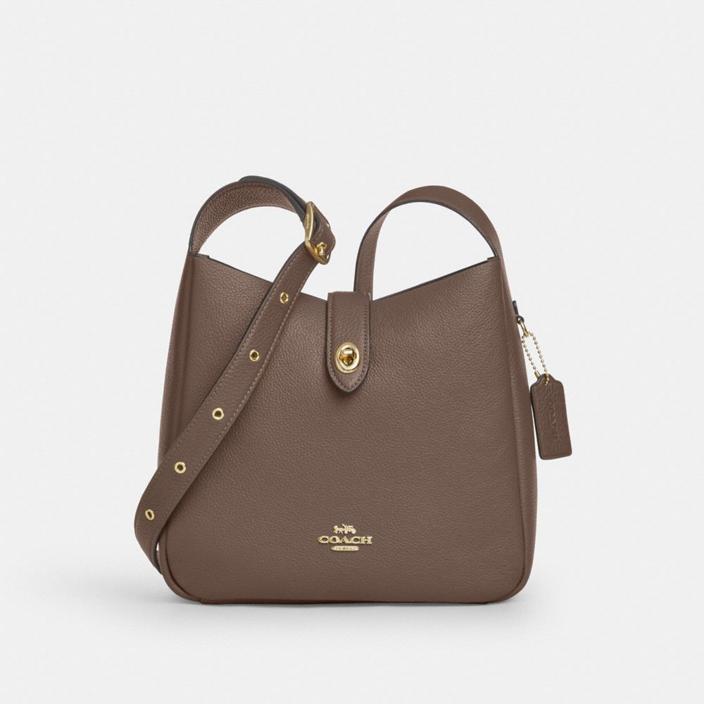 Coach Hadley Convertible Crossbody Bag Gold Dark Stone