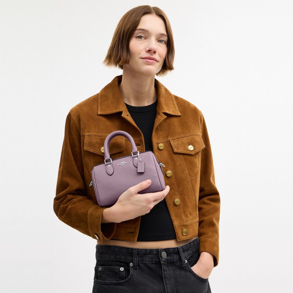Coach Mini Rowan Crossbody Bag Silver Jasmine