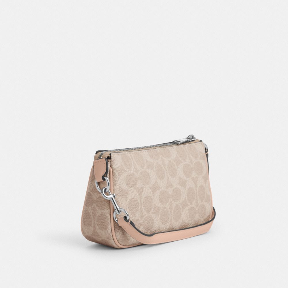 Coach Nolita 19 In Signature Canvas Silver Sand Taupe