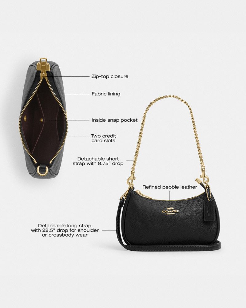 Coach Teri Mini Crossbody Bag Gold Chalk