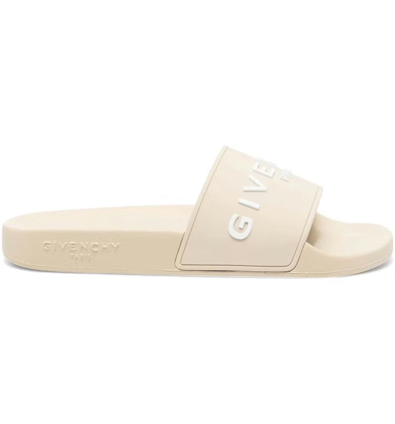 GIVENCHY LOGO SIGNATURE SLIDE light beige