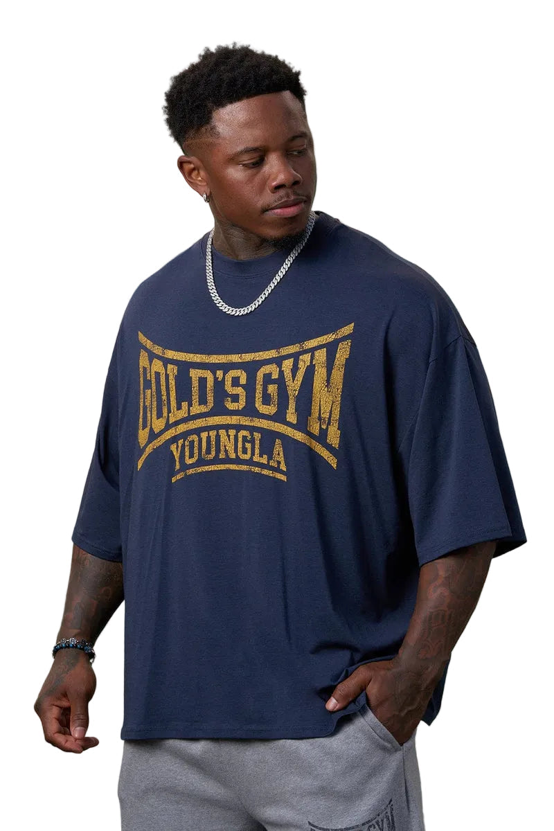 4248 - Gold's Iron Legacy Huge Tees Navy