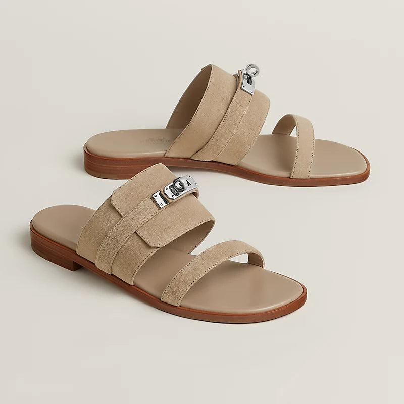 Hermes Nina Sandal Beige Camel