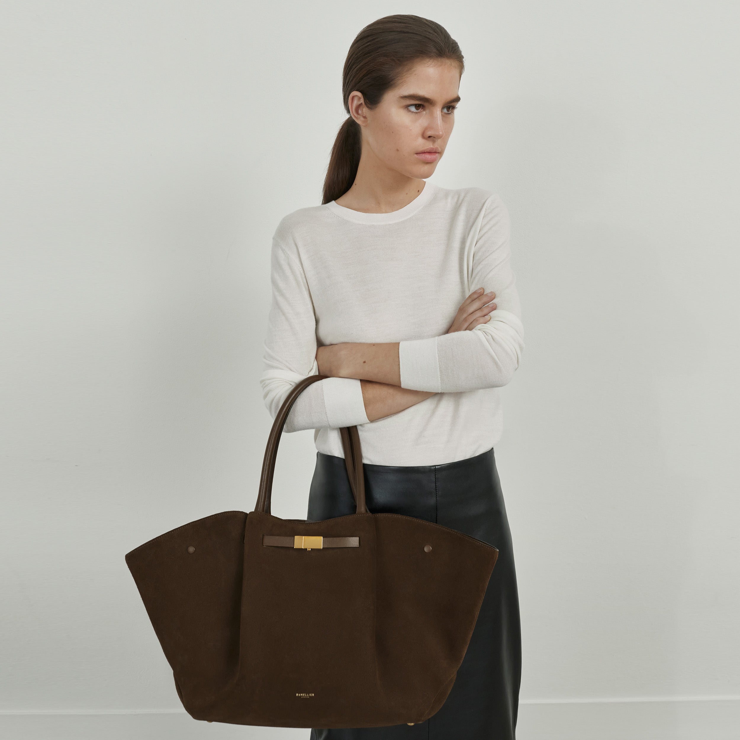 DeMellier The New York mocha suede & mocha smooth