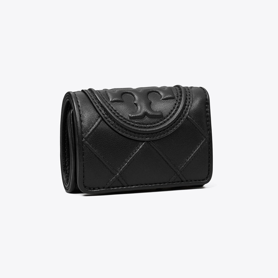 Tory Burch Small Fleming Soft Flap Wallet Black
