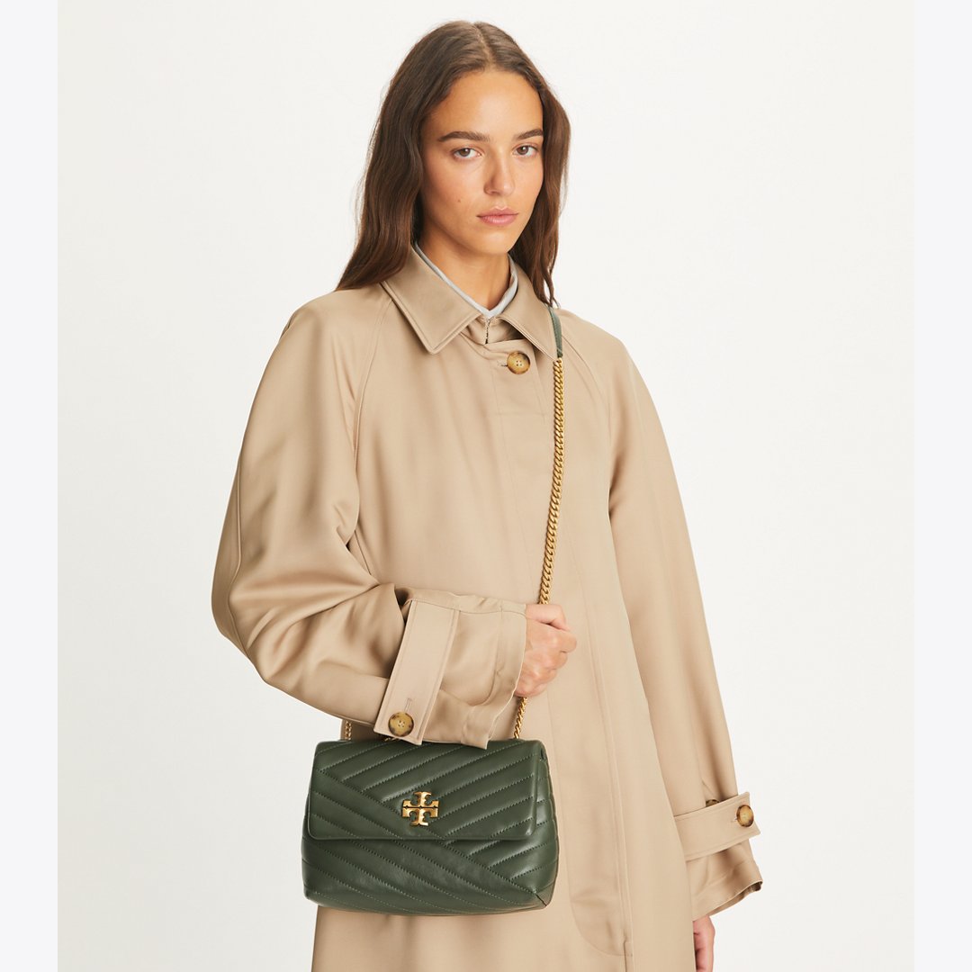 Tory Burch Small Kira Chevron Shoulder Bag SYCAMORE
