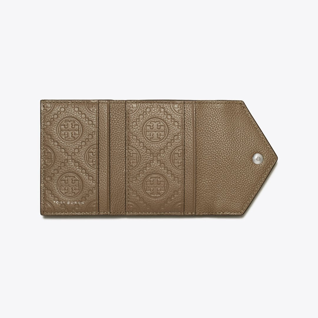 Tory Burch Small Pebble Envelope Wallet Wild Mushroom