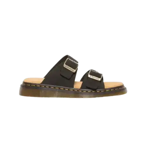Dr Martens Josef Suede Slide Sandals Black