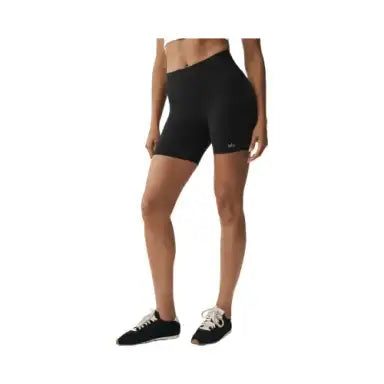 Alo Women's 5" Airbrush High-Waist Biker Short - Black