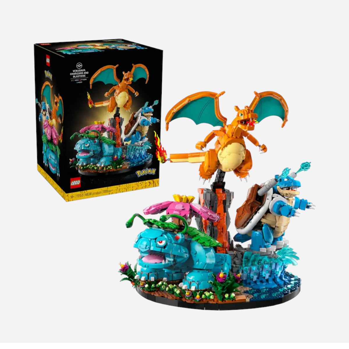 LEGO X Pokemon Venusaur, Charizard and Blastoise Set #72153