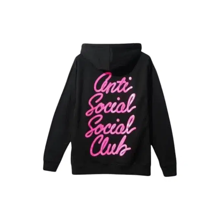 Anti Social Social Club Hoodie "Pink Cursive"