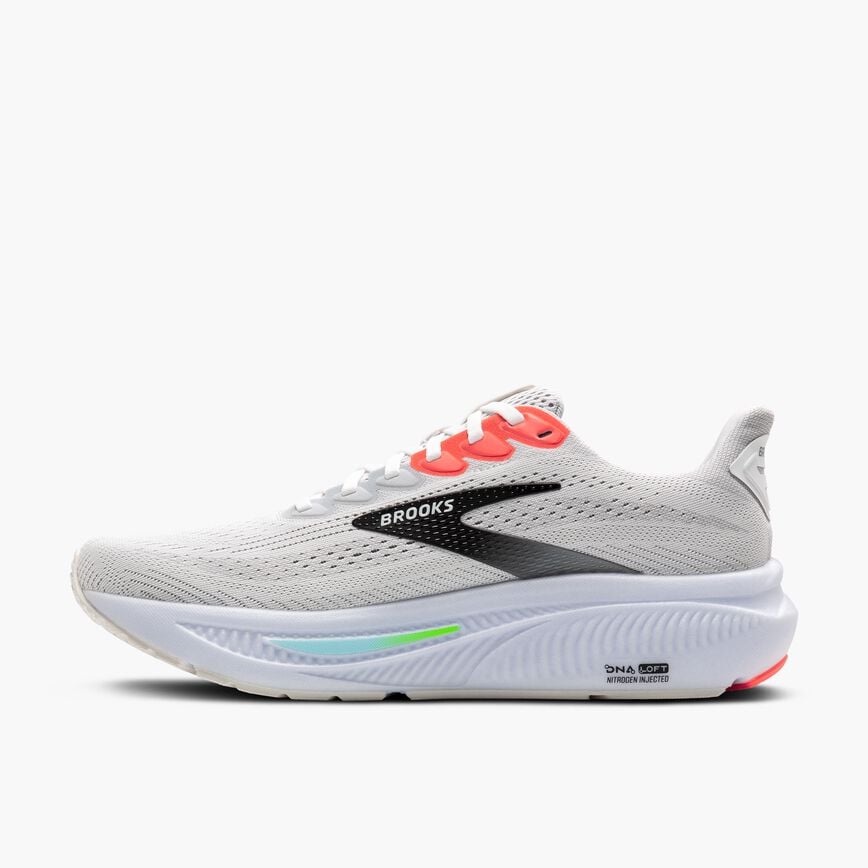 Brooks Ghost 17 White/Pink Clay/Gecko