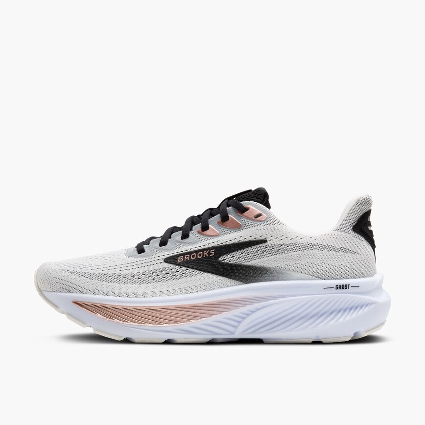Brooks Ghost 17 White/Black/Rose Gold (Women's)