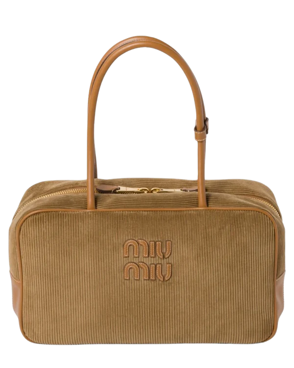 Miu Miu Corduroy Beau Top-Handle Bag