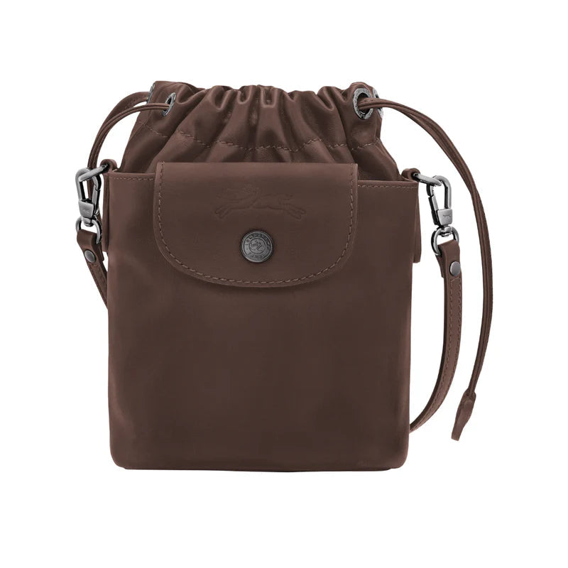 LONGCHAMP Mocha Le Pliage Xtra XS Bucket Leather bag