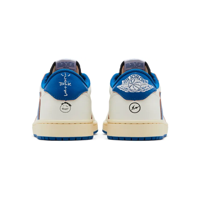 Travis Scott x Fragment Design Air Jordan 1 Retro Low OG SP 'Sail Military Blue'