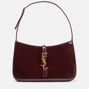 Saint Laurent Le 5 à 7 patent leather shoulder bag