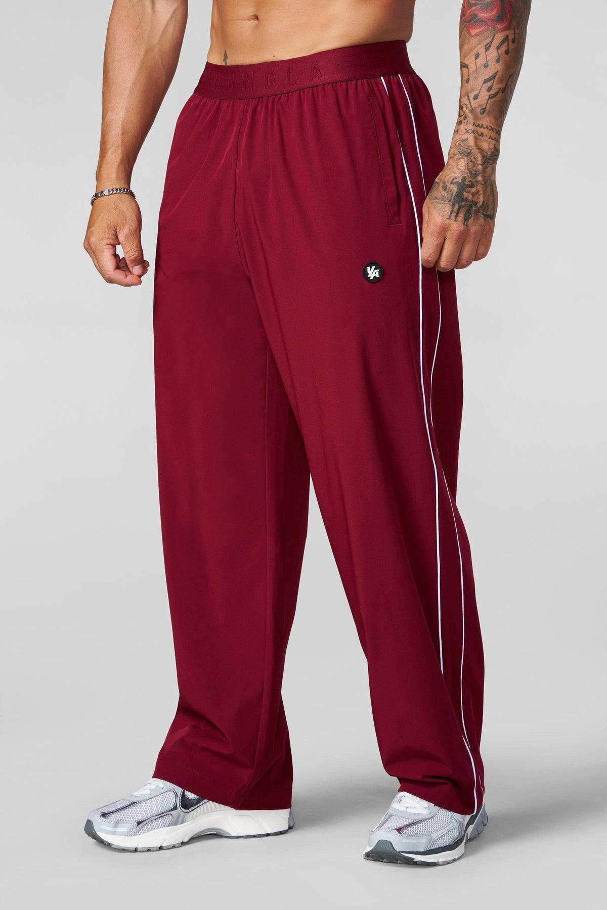 2166 - Motion Air Pants Burgundy - Unmatched Kicks-YOUNG LA