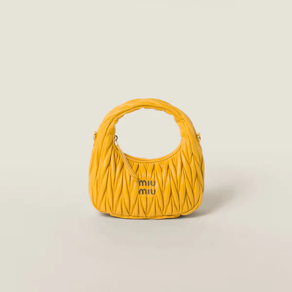 Miu Miu Wander matelassé nappa leather hobo bag