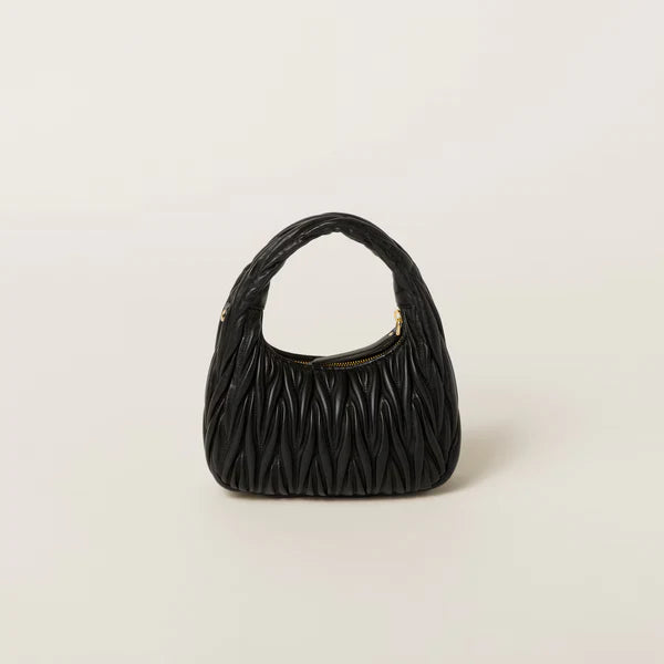 Miu Miu Wander matelassé nappa leather hobo bag