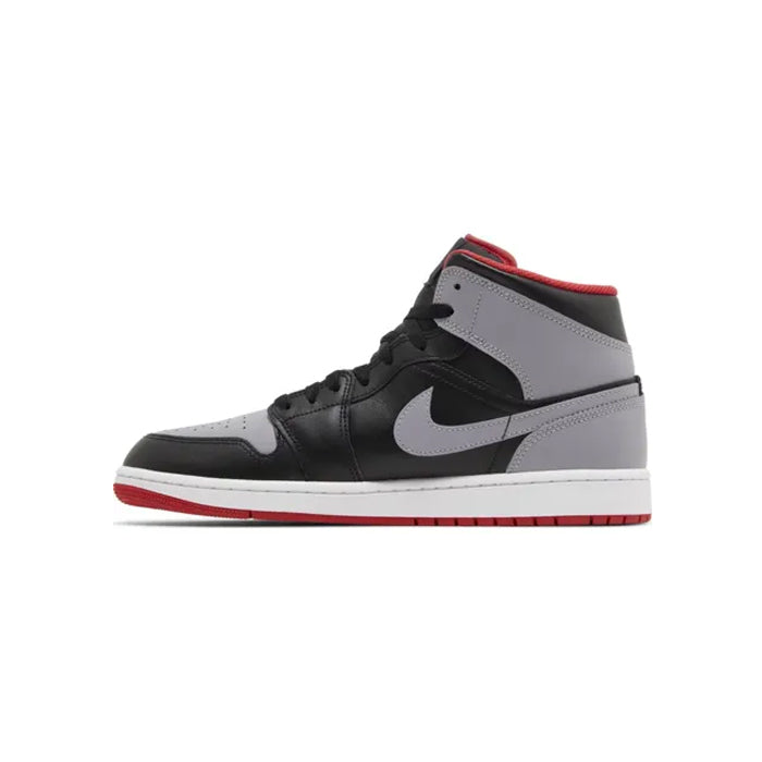 Air Jordan 1 Mid 'Bred Shadow /Grey Fire Red'