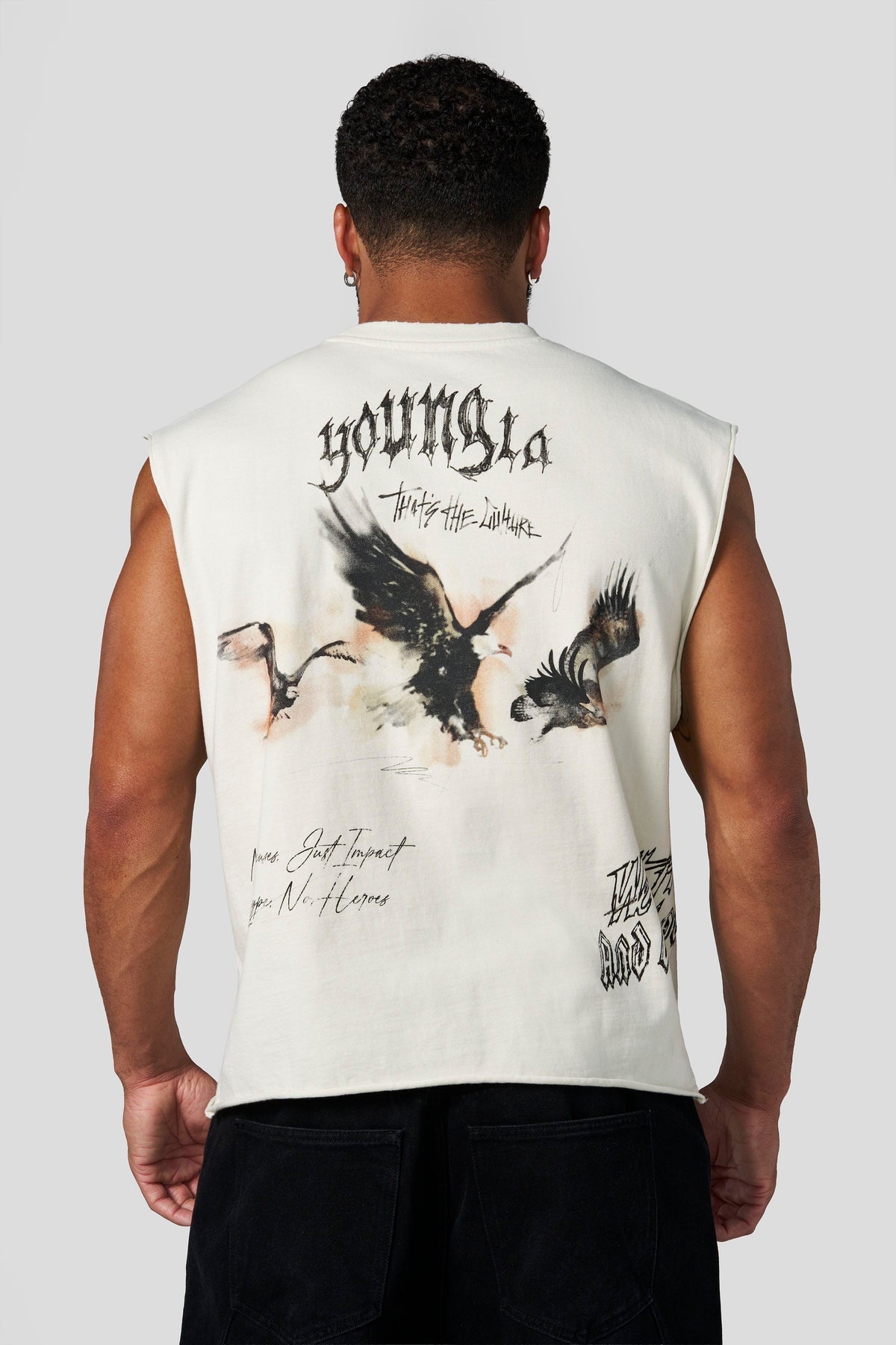 3096 - Eagle Cutoffs Off-White - Unmatched Kicks-YOUNG LA