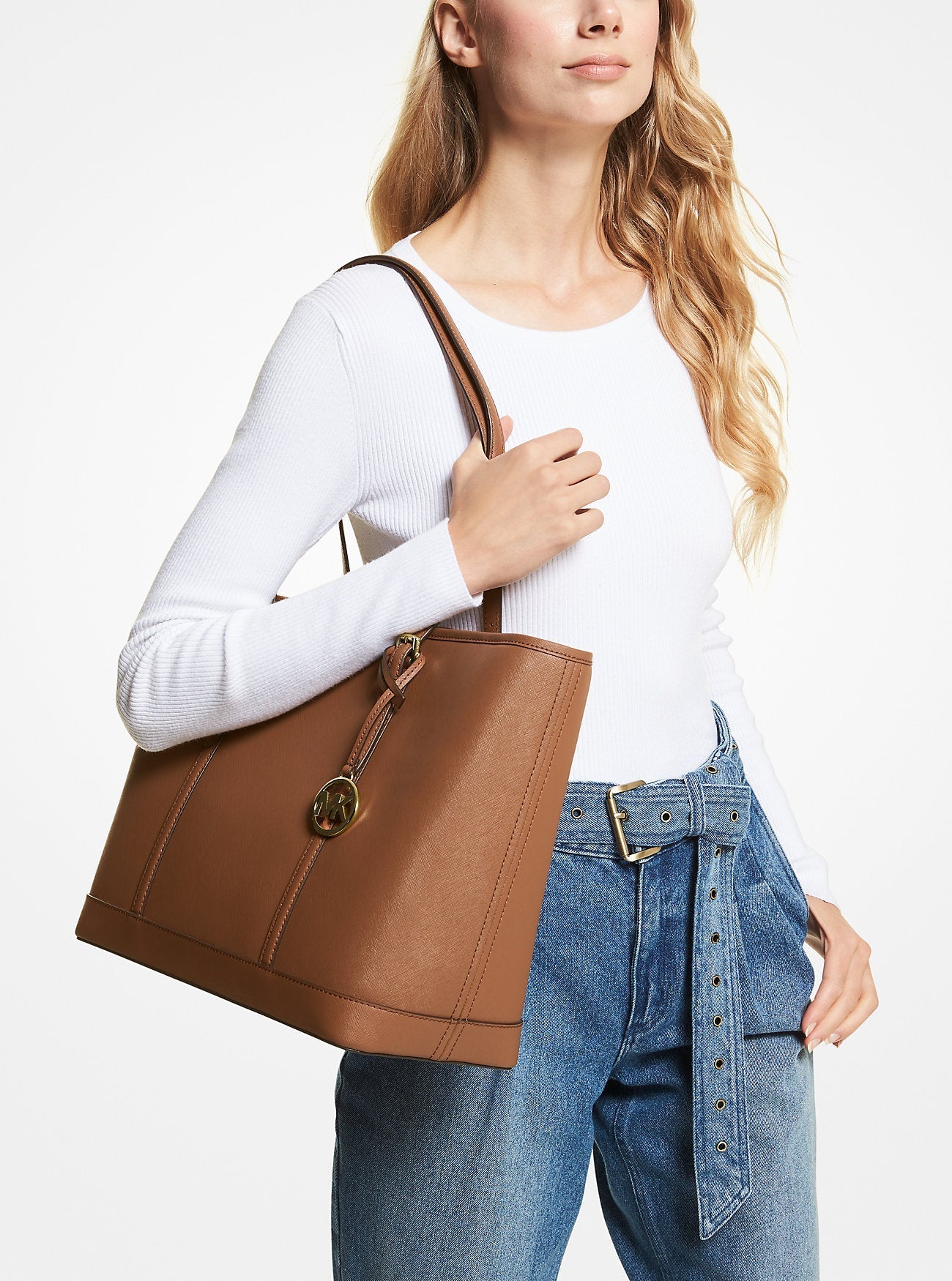 Jet Set Travel Large Saffiano Leather Tote Bag Luggage Luggage