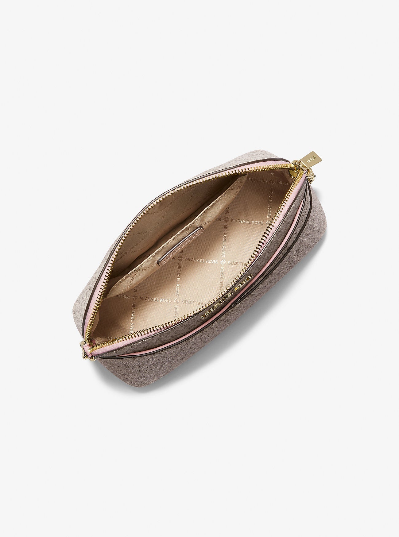 Jet Set Travel Medium Logo Dome Crossbody Bag Pwd Blsh Mlt Pwd Blsh Mlt