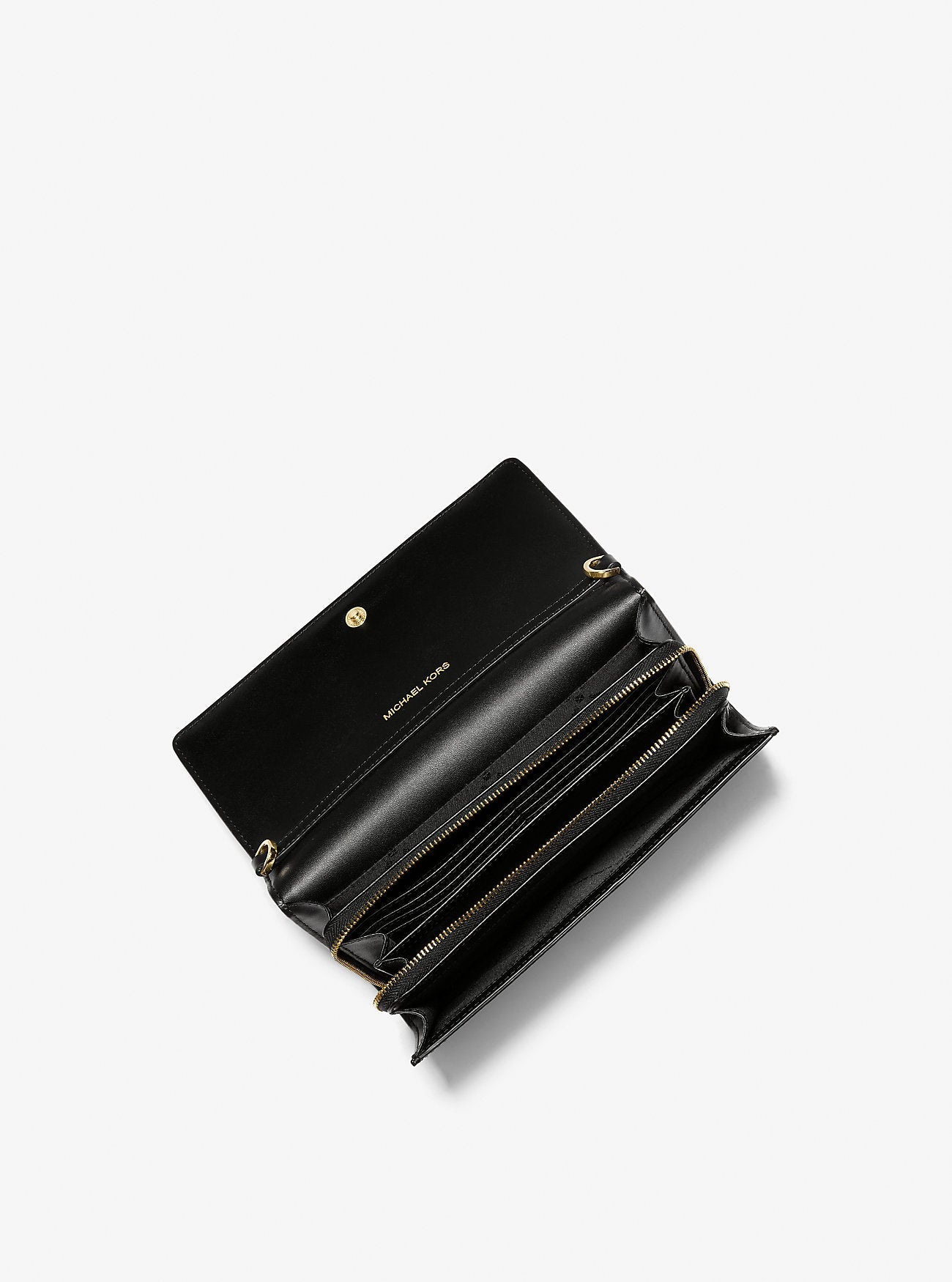 Michael Kors Jet Set Large Leather Crossbody Bag Black